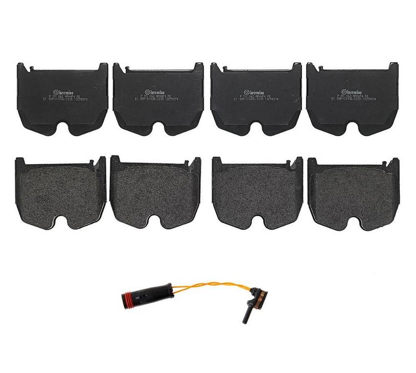 Mercedes Brakes Set Kit - Pads Front (Low-Met) (with Sensor) 004420452041 - Brembo 2262500KIT